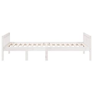 vidaXL Letto per Bambini senza Materasso Bianco 90x200cm Massello Pino