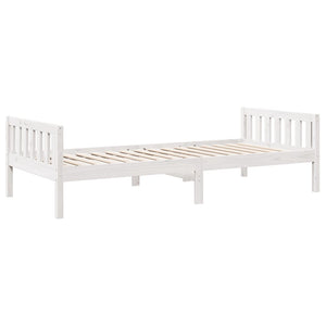 vidaXL Letto per Bambini senza Materasso Bianco 90x200cm Massello Pino