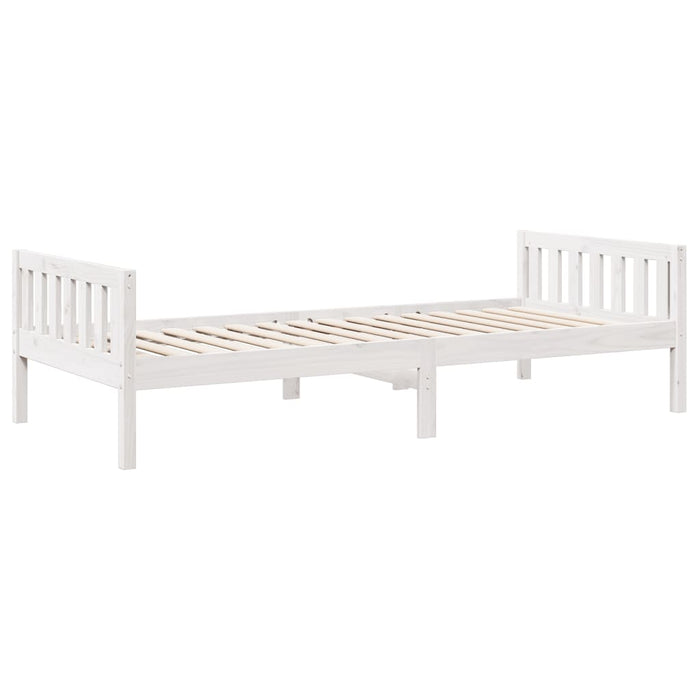 vidaXL Letto per Bambini senza Materasso Bianco 90x200cm Massello Pino