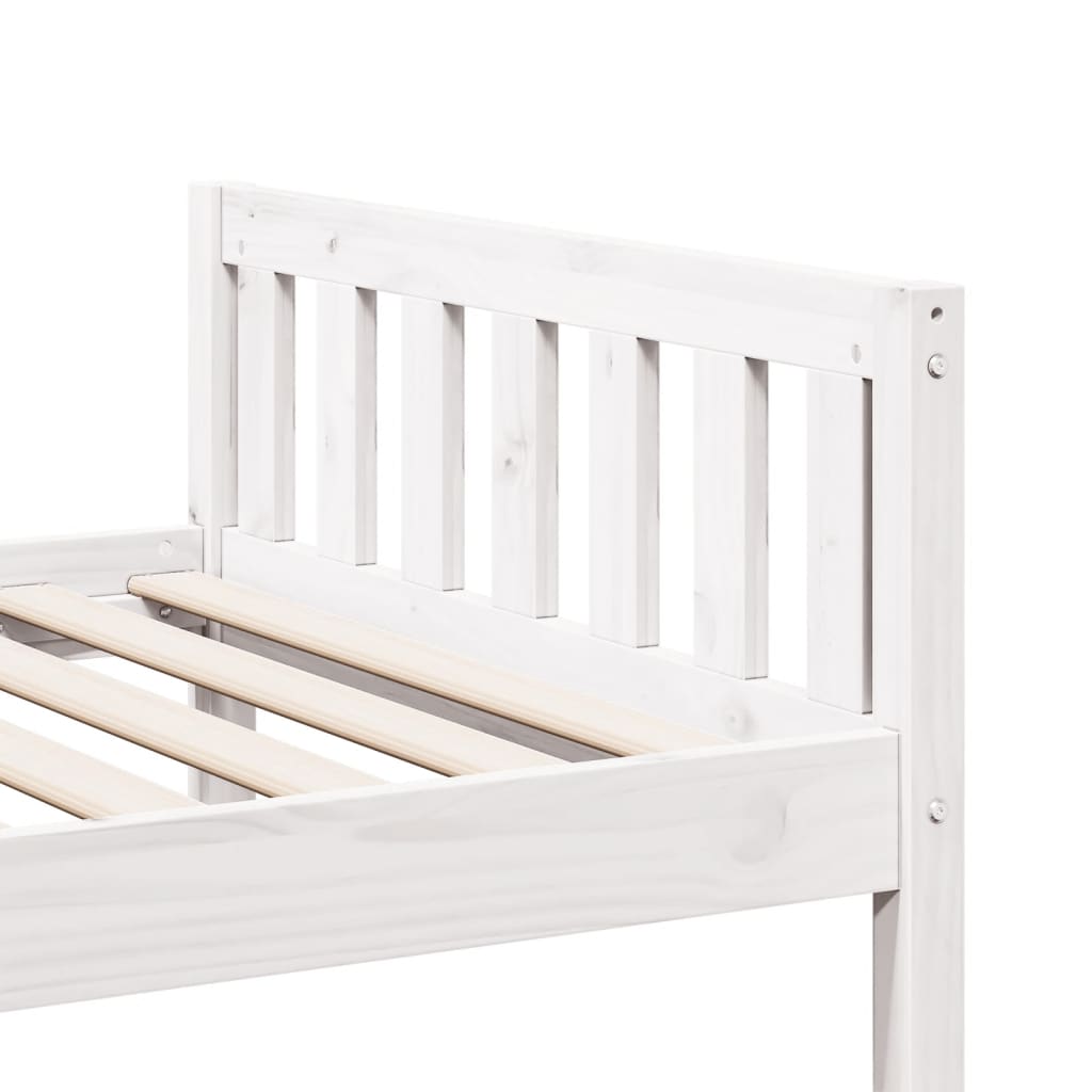 vidaXL Letto per Bambini senza Materasso Bianco 90x200cm Massello Pino