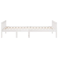 Letto per Bambini senza Materasso Bianco 90x190cm Massello Pino