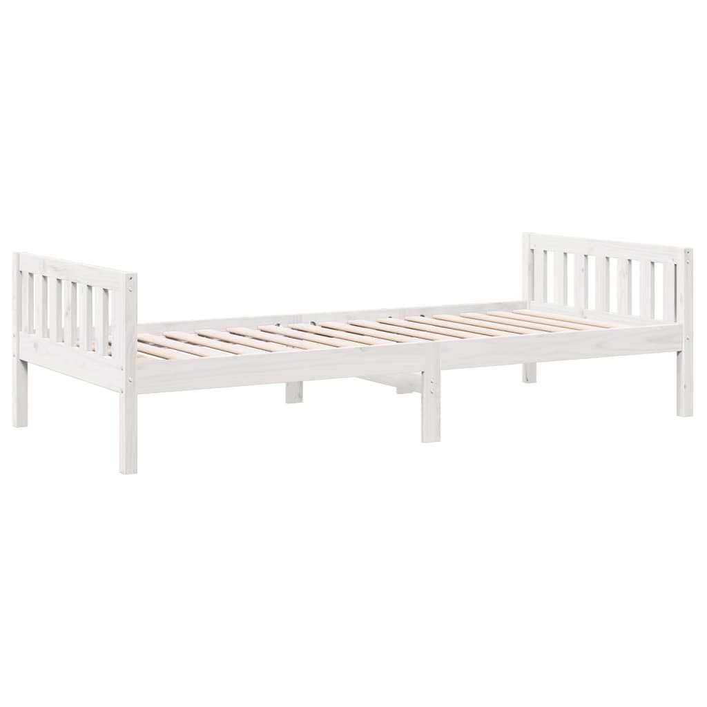 Letto per Bambini senza Materasso Bianco 90x190cm Massello Pino