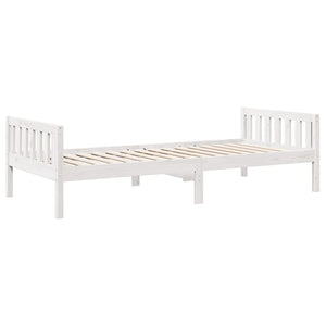 Letto per Bambini senza Materasso Bianco 90x190cm Massello Pino