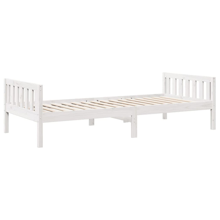 Letto per Bambini senza Materasso Bianco 90x190cm Massello Pino 855031