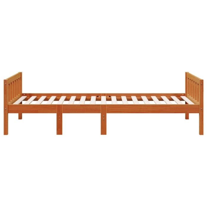 Letto Bambini senza Materasso Marrone Cera 90x190 cm Legno Pino