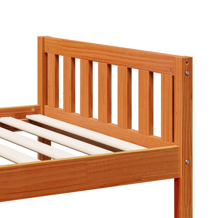 Letto Bambini senza Materasso Marrone Cera 90x190 cm Legno Pino