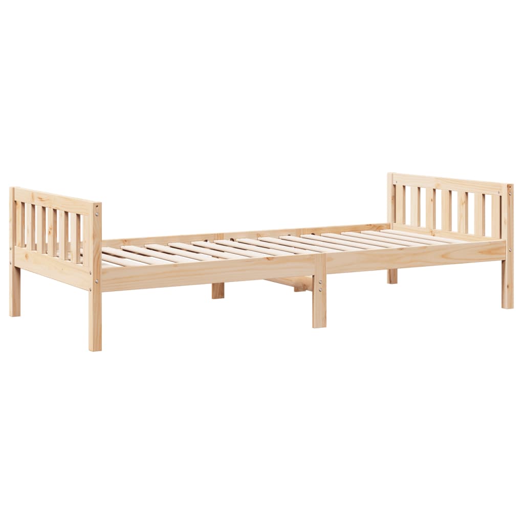 vidaXL Letto per Bambini senza Materasso 75x190 cm Legno Massello Pino