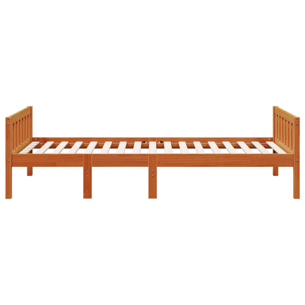 vidaXL Letto Bambini senza Materasso Marrone Cera 75x190 cm Legno Pino