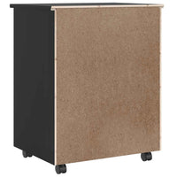 Armadietto Rotante con Cassetti MOSS Nero Legno Massello Pino