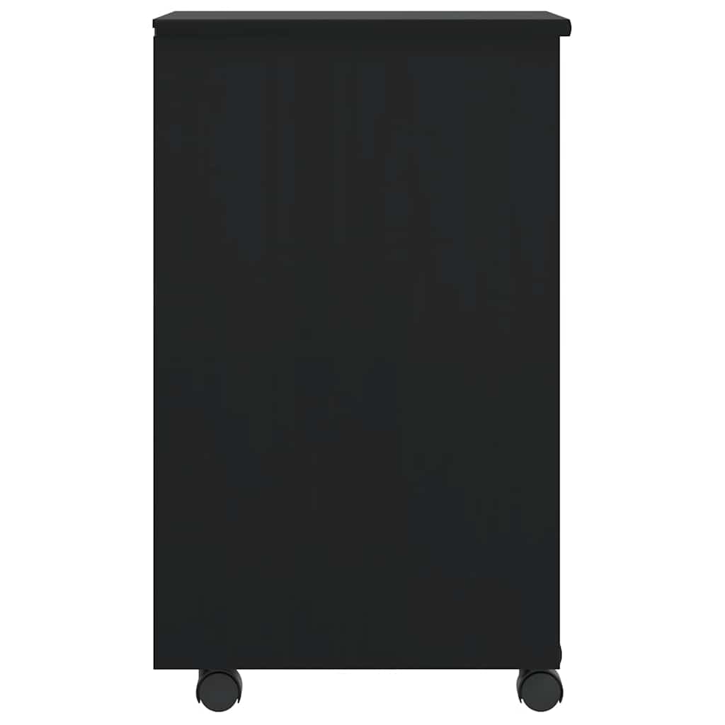 Armadietto Rotante con Cassetti MOSS Nero Legno Massello Pino 4015792