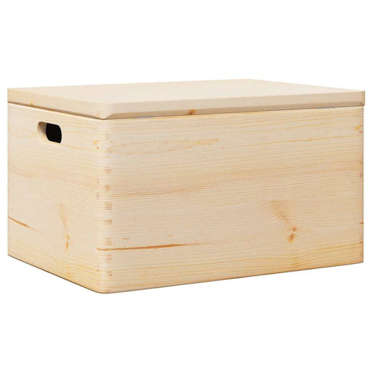 Scatola in Legno con Coperchio&Manici 40x30x23 cm Legno di Pino 4017392