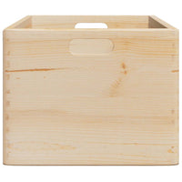 Scatola in Legno con Manici 40x30x23 cm Legno Massello di Pino 4017394