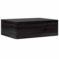 Scatola in Legno con Coperchio Nero 40x30x13cm in Legno di Pino 4017395