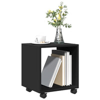 Mobiletto con Ruote Nero 37x33x42,5 cm in Truciolato 853129