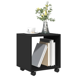 Mobiletto con Ruote Nero 37x33x42,5 cm in Truciolato 853129