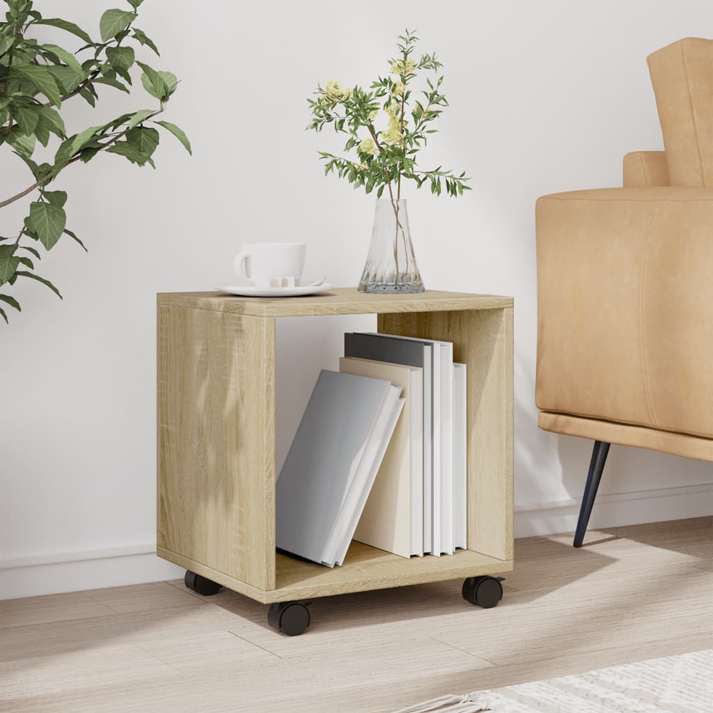 Mobiletto con Ruote Rovere Sonoma 37x33x42,5 cm in Truciolato 853130