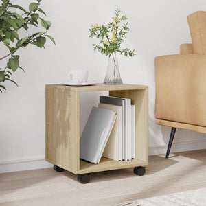 Mobiletto con Ruote Rovere Sonoma 37x33x42,5 cm in Truciolato 853130