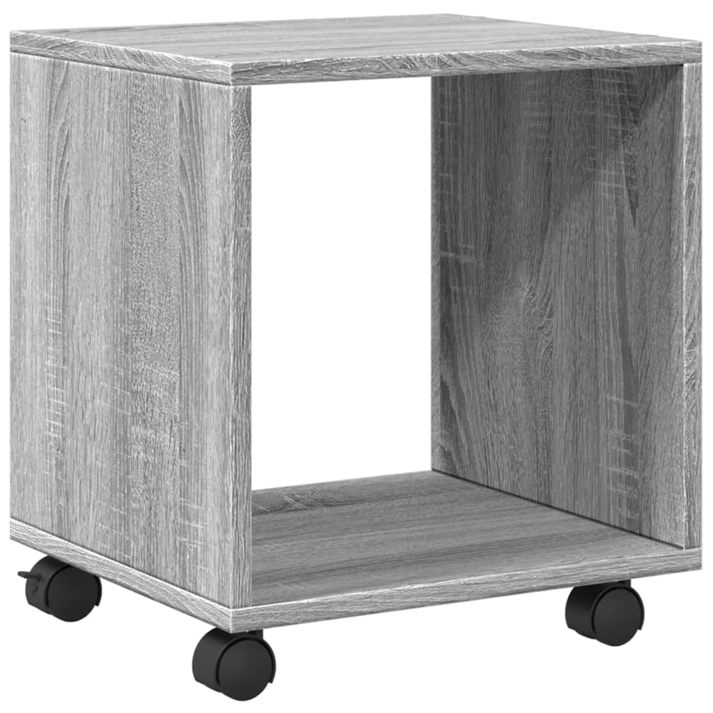 vidaXL Mobiletto con Ruote Grigio Sonoma 37x33x42,5 cm in Truciolato