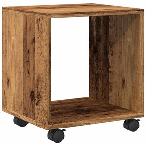 Mobiletto con Ruote Legno Antico 37x33x42,5 cm in Truciolato 853135