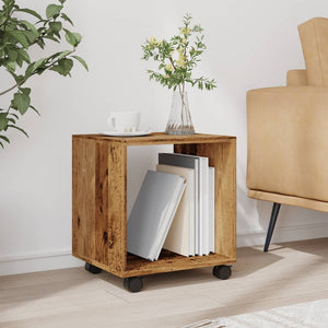Mobiletto con Ruote Legno Antico 37x33x42,5 cm in Truciolato 853135