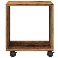 Mobiletto con Ruote Legno Antico 37x33x42,5 cm in Truciolato 853135