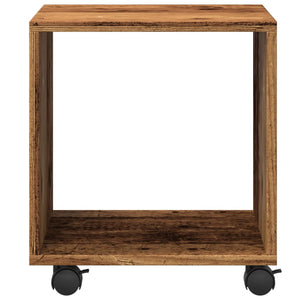 Mobiletto con Ruote Legno Antico 37x33x42,5 cm in Truciolato 853135
