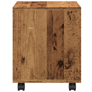 Mobiletto con Ruote Legno Antico 37x33x42,5 cm in Truciolato 853135