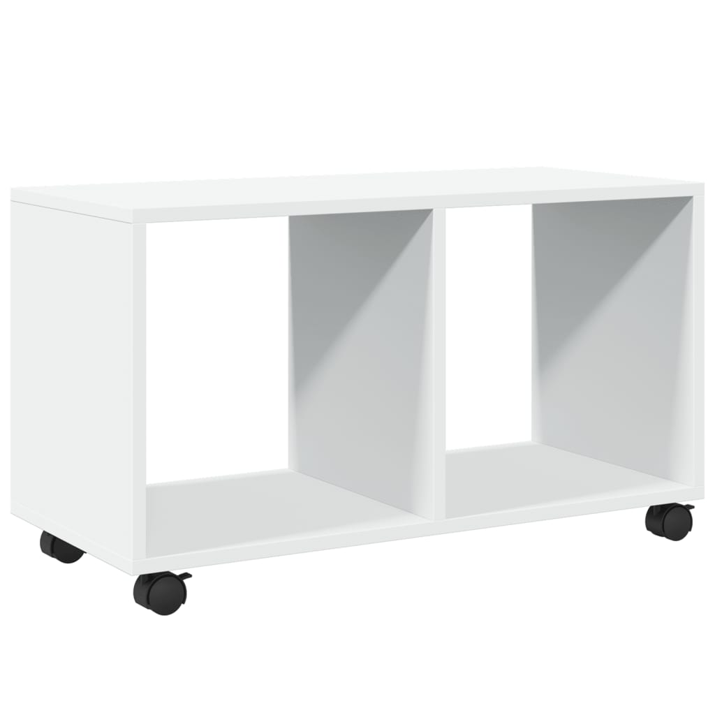 Mobiletto con Ruote Bianco 72x33x42,5 cm in Truciolato