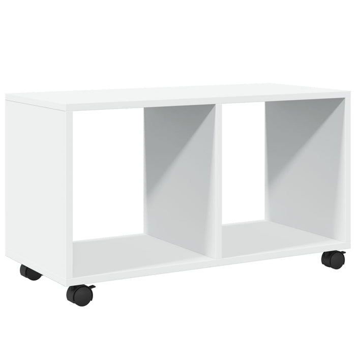Mobiletto con Ruote Bianco 72x33x42,5 cm in Truciolato