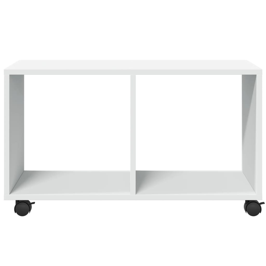 Mobiletto con Ruote Bianco 72x33x42,5 cm in Truciolato