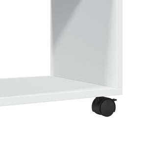 Mobiletto con Ruote Bianco 72x33x42,5 cm in Truciolato