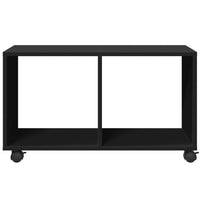 Mobiletto con Ruote Nero 72x33x42,5 cm in Truciolato 853138