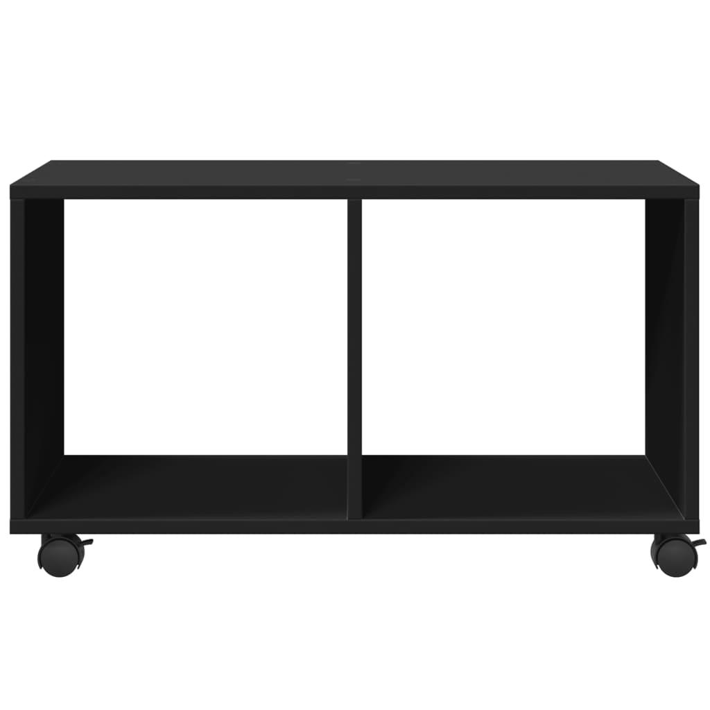 Mobiletto con Ruote Nero 72x33x42,5 cm in Truciolato 853138