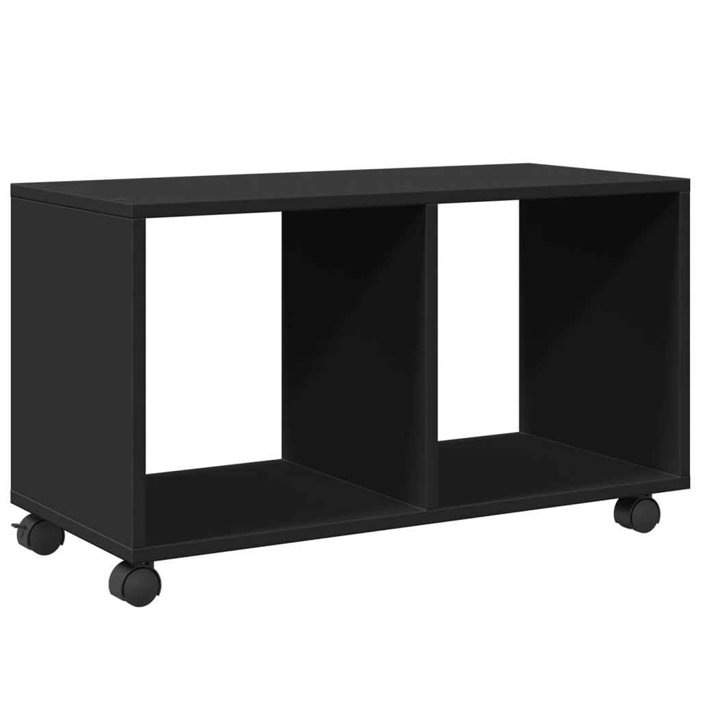 Mobiletto con Ruote Nero 72x33x42,5 cm in Truciolato 853138