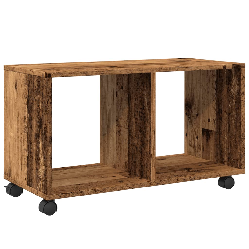 Mobiletto con Ruote Legno Antico 72x33x42,5 cm in Truciolato 853144