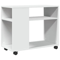 vidaXL Tavolino con Ruote Bianco 70x35x60 cm in Truciolato