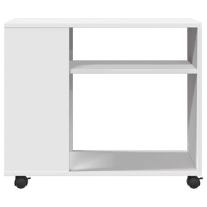 vidaXL Tavolino con Ruote Bianco 70x35x60 cm in Truciolato