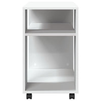 Tavolino con Ruote Bianco 70x35x60 cm in Truciolato 853146