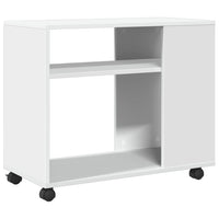 vidaXL Tavolino con Ruote Bianco 70x35x60 cm in Truciolato