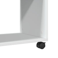 Tavolino con Ruote Bianco 70x35x60 cm in Truciolato 853146