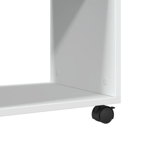vidaXL Tavolino con Ruote Bianco 70x35x60 cm in Truciolato