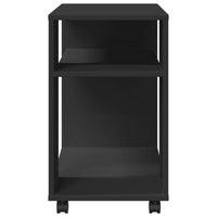 vidaXL Tavolino con Ruote Nero 70x35x60 cm in Legno Multistrato