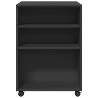 Tavolino con Ruote Nero 55x60x78 cm in Truciolato