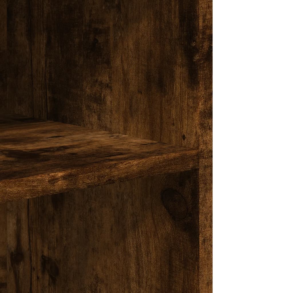 Tavolino con Ruote Rovere Fumo 55x60x78 cm in Truciolato 853159