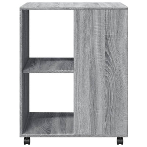 Tavolino con Ruote-Tavolino da soggiorno-Tavolo Grigio Sonoma 55x60x78 cm in Truciolato
