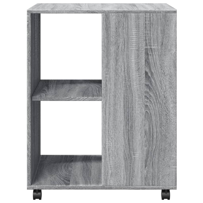 Tavolino con Ruote-Tavolino da soggiorno-Tavolo Grigio Sonoma 55x60x78 cm in Truciolato