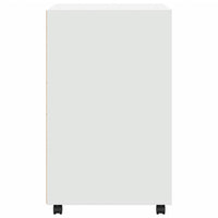 Mobiletto con Ruote Bianco 60x48x81 cm in Truciolato 853164