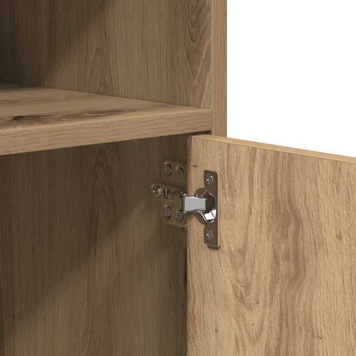 vidaXL Armadietto con Ruote Rovere Artigianale 60x48x81 cm Truciolato