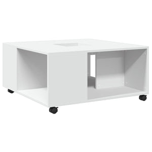 Tavolino da Salotto Bianco 80x80x40 cm in Truciolato 853173