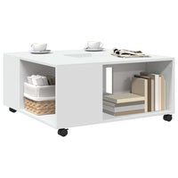 Tavolino da Salotto Bianco 80x80x40 cm in Truciolato 853173